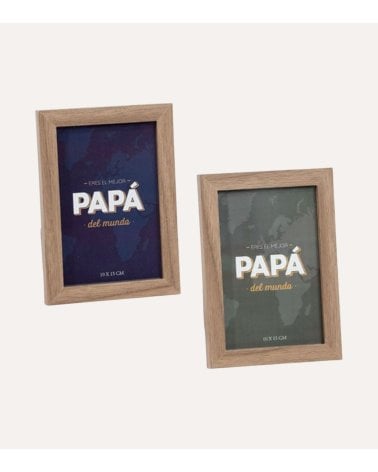 Marco de Fotos para Papá de Madera