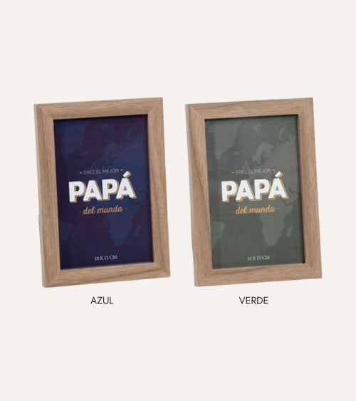 Marco de Fotos para Papá de Madera
