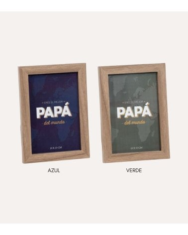 Marco de Fotos para Papá de Madera