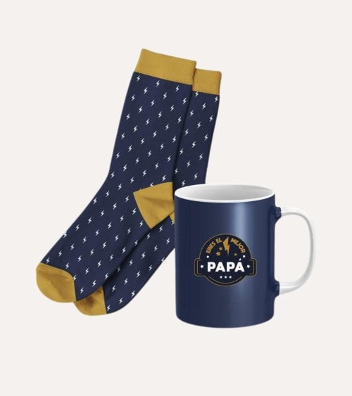 Set de Taza con Calcetines para El Mejor Papá