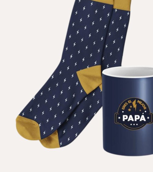 Set de Taza con Calcetines para El Mejor Papá