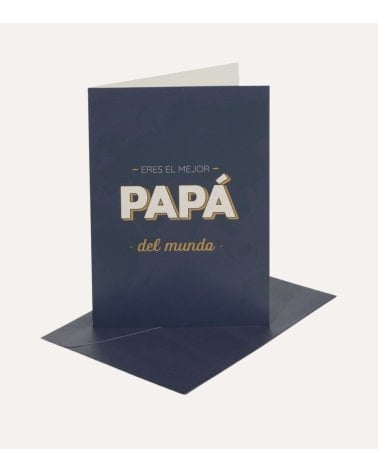 Tarjeta de Felicitaciones para Papá con Sobre