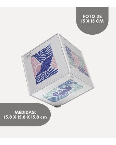 Marco de Fotos Cubo Giratorio Juno para 6 Fotos