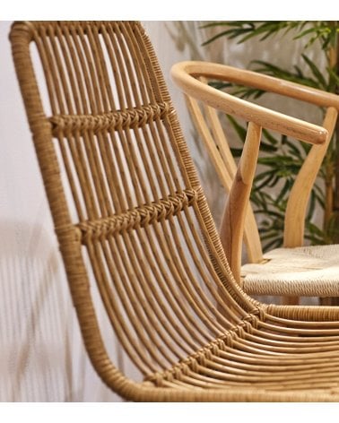 Silla De Comedor De Ratán Thai  -3