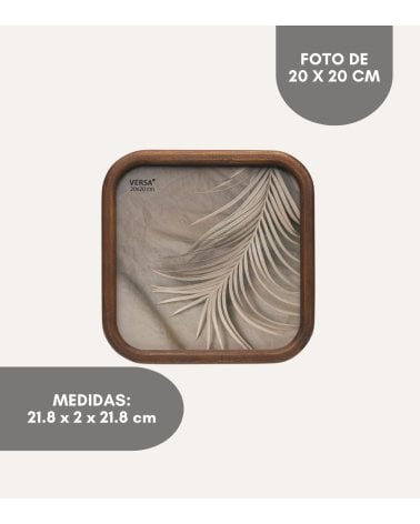 Marco de Fotos Cuadrado Clay de Madera de Mango