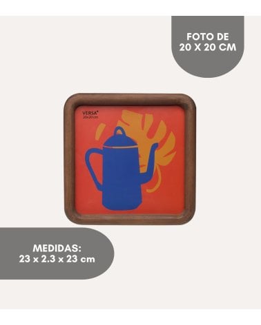 Marco de Fotos Cuadrado Couvet de Madera de Mango