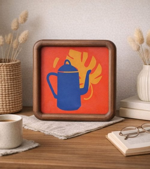 Marco de Fotos Cuadrado Couvet de Madera de Mango