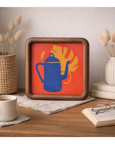 Marco de Fotos Cuadrado Couvet de Madera de Mango