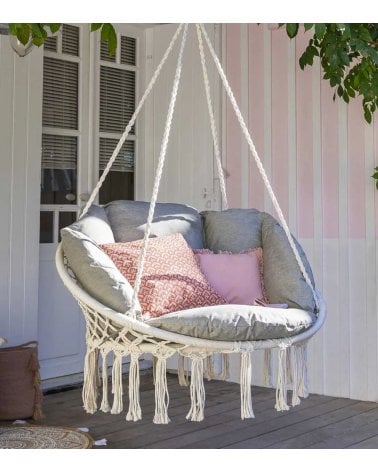 Silla Colgante de Jardín con Cojín Plumaya-1