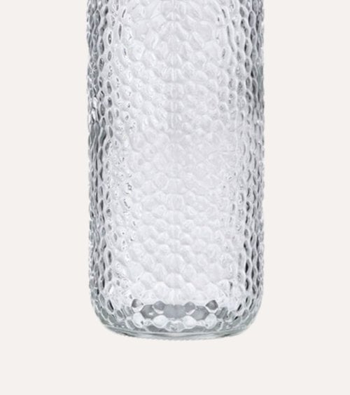 Botella Puntos de Vidrio Tallado