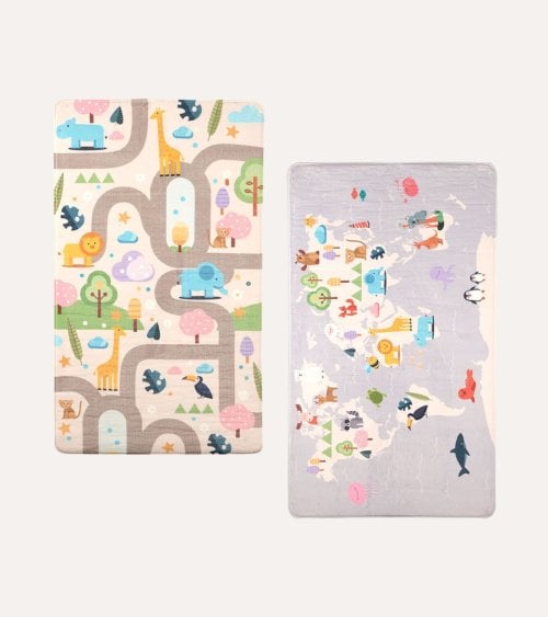 Alfombra Infantil Mundo de Animales con Antideslizante