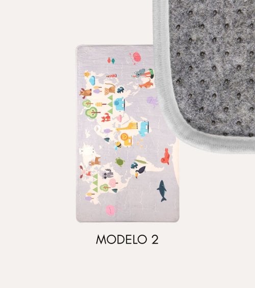 Alfombra Infantil Mundo de Animales con Antideslizante