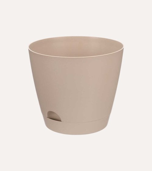 Maceta Minimalista con Bandeja de Plástico