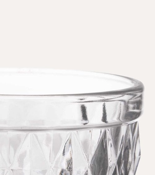 Set de 6 Vasos Diamond de Vidrio Tallado