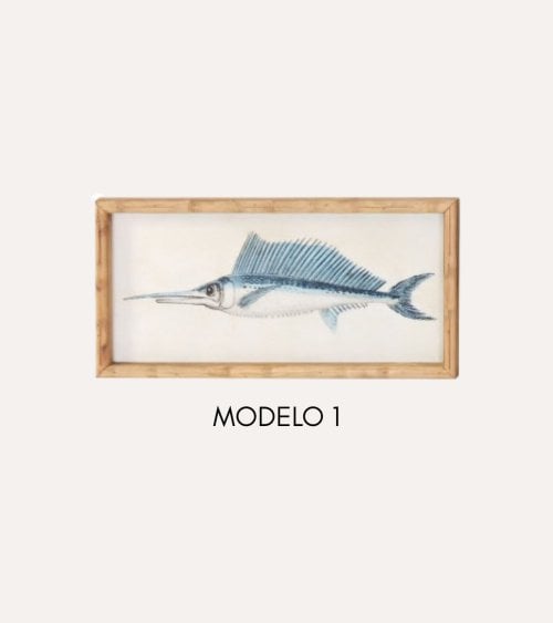 Cuadro Pez Espada de Bambú