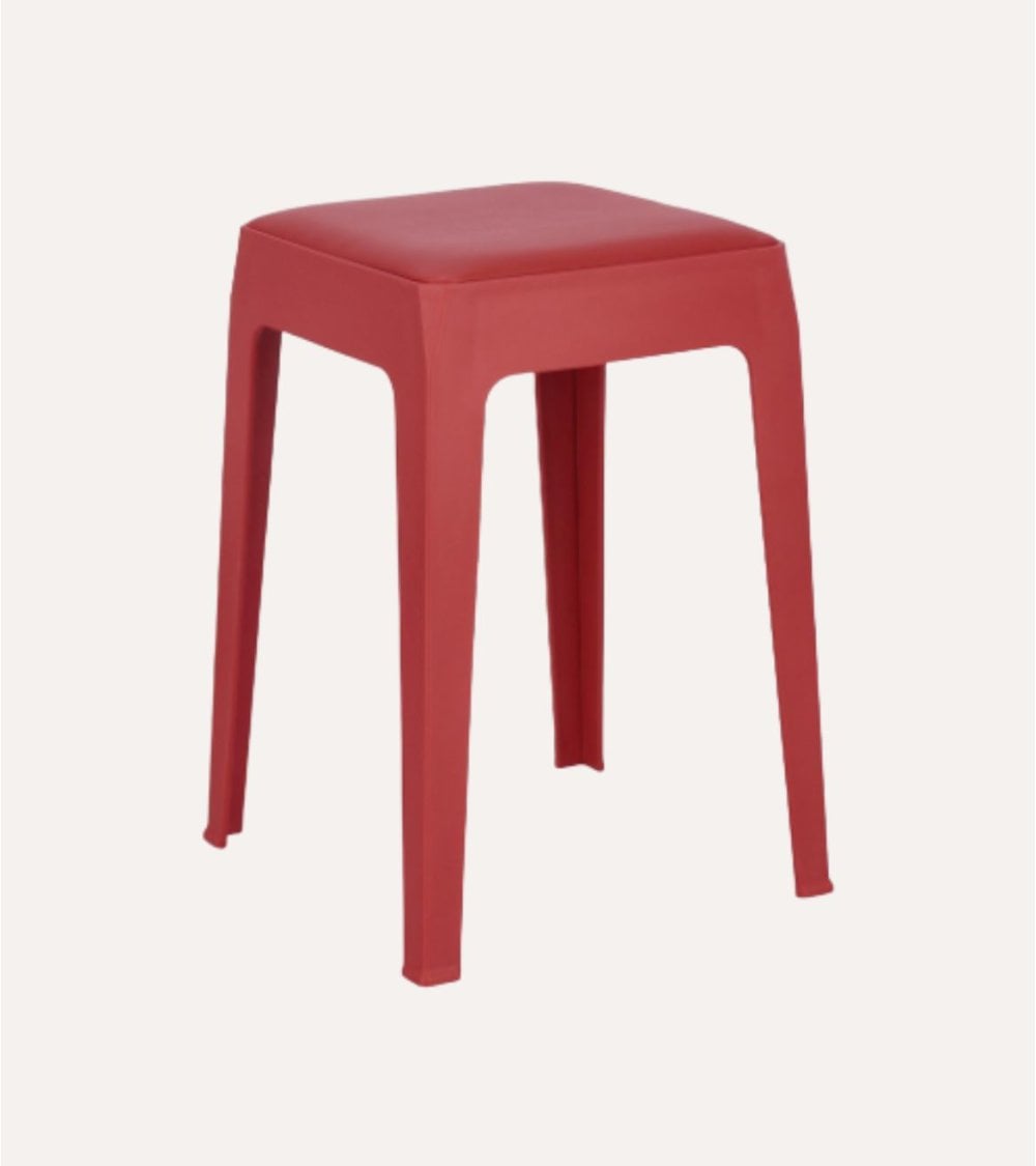 Taburete Bunny de Cuero Sintético y Plástico