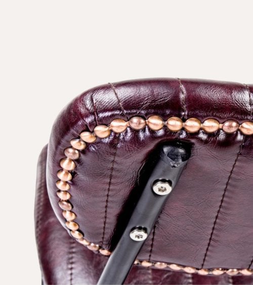 Silla Alta de Bar Debbie de Cuero Sintético y Acero