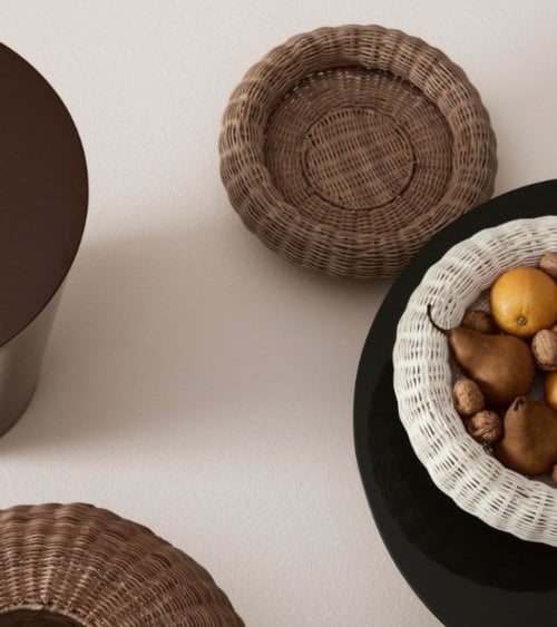 Bandeja Cesta Redonda Irele de Ratán