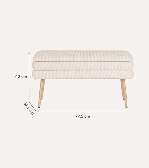 Banco Olga con Baúl de Almacenamiento