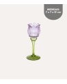 Portavelas Tulipán Mathilda de Vidrio Tintado