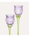 Portavelas Tulipán Mathilda de Vidrio Tintado