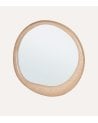Espejo de Pared Redondo Irregular Otilia Chapado en Madera de Roble