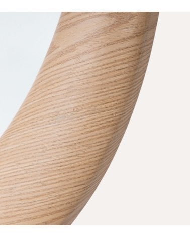 Espejo de Pared Redondo Irregular Otilia Chapado en Madera de Roble