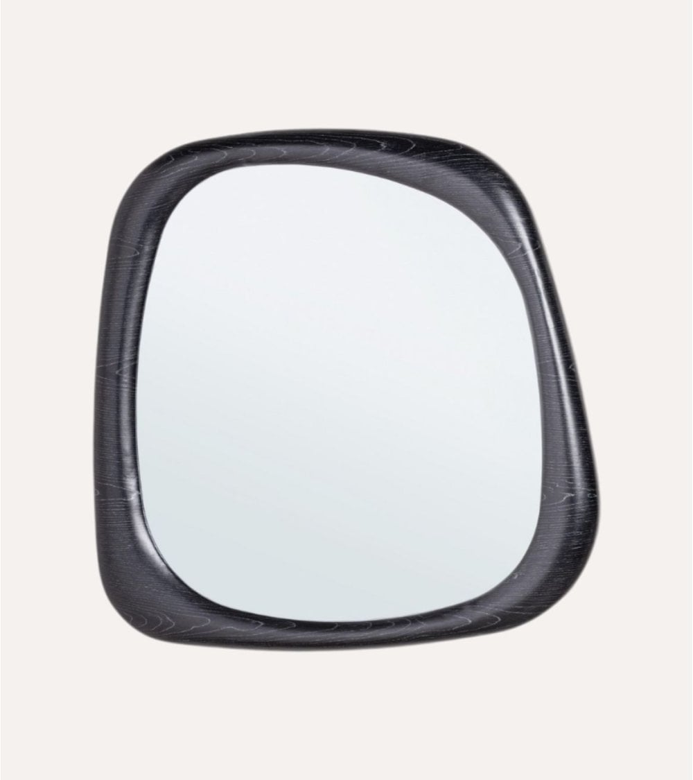 Espejo de Pared Irregular Otilia Chapado en Madera de Roble