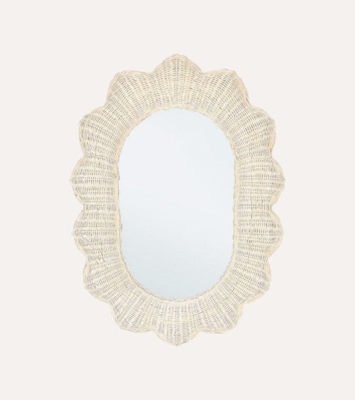 Espejo de Pared Irele Oval de Ratán