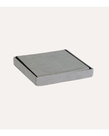 Puff Plegable Efecto Terciopelo de MDF y Poliéster