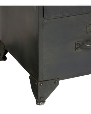 Cómoda Negra de Una Puerta y Seis Cajones Cierna-5