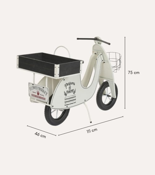 Portamacetas Scooter Primaveral de Metal