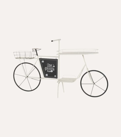 Portamacetas Bicicleta Parada de Flores de Metal