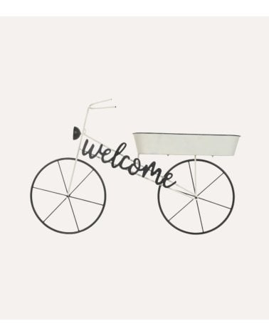 Portamacetas Bicicleta Welcome de Metal