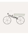 Portamacetas Bicicleta Welcome de Metal