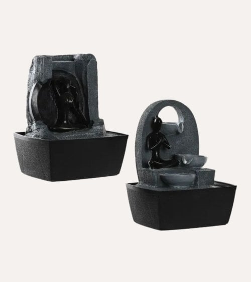 Fuente Decorativa Cascada Yoga de Resina