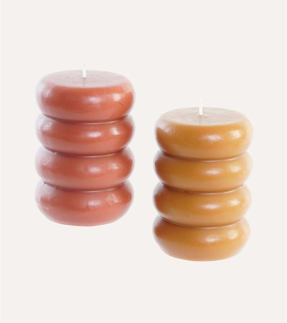 Vela Decorativa Nudos de Cera y Parafina