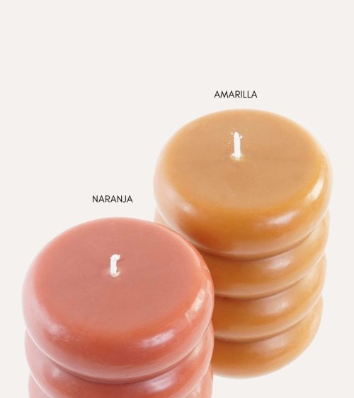 Vela Decorativa Nudos de Cera y Parafina