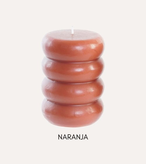 Vela Decorativa Nudos de Cera y Parafina