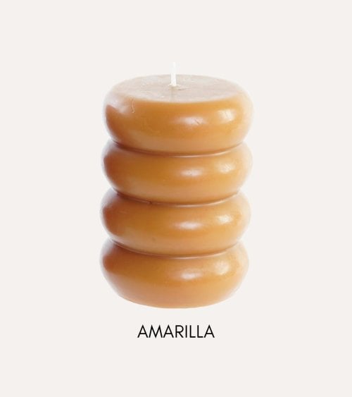 Vela Decorativa Nudos de Cera y Parafina
