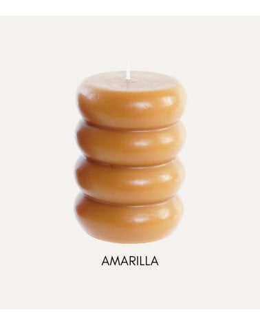 Vela Decorativa Nudos de Cera y Parafina