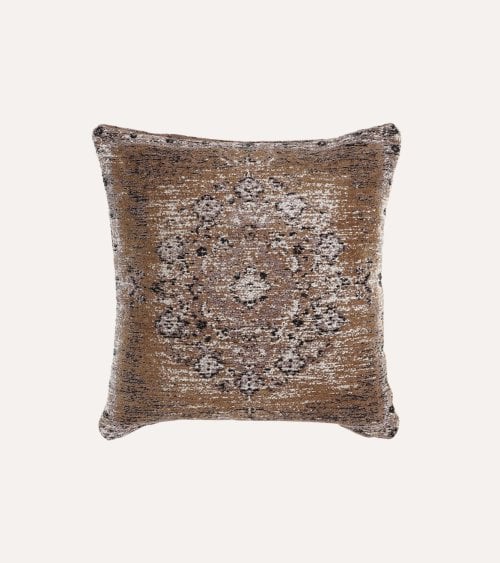 Cojín Mocca Estilo Vintage de Algodón y Poliéster