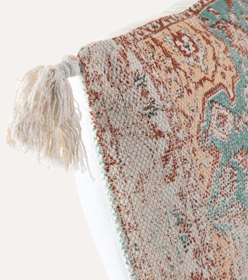 Cojín Rectangular Persa Estilo Vintage de Algodón y Poliéster