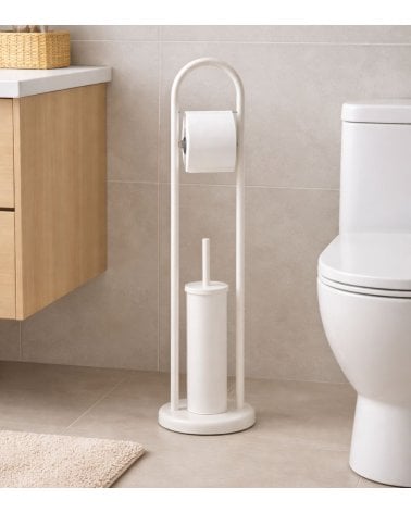 Portarrollos de Baño Arco Natura con Escobillero de Metal