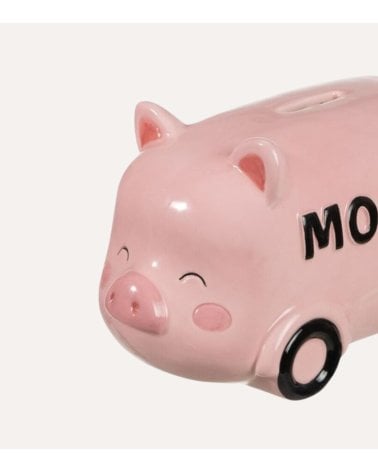 Hucha Furgoneta de Cerdo de Cerámica