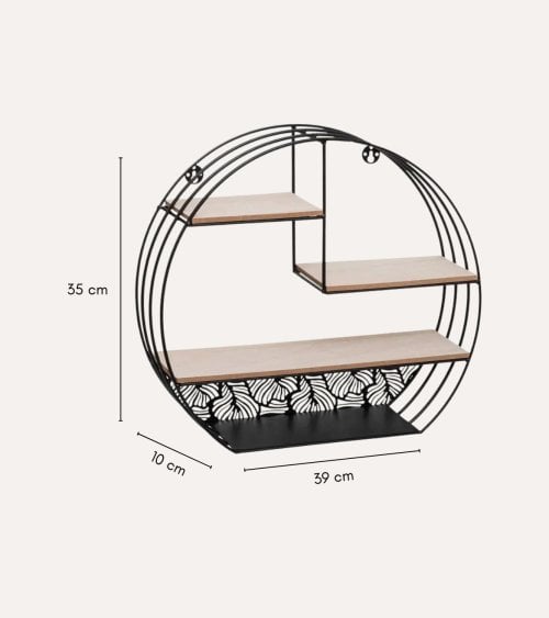 Estante de Pared Mirna Madera y Metal