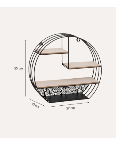 Estante de Pared Mirna Madera y Metal
