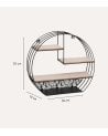 Estante de Pared Mirna Madera y Metal