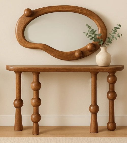 Consola Bubble de Madera de Mango