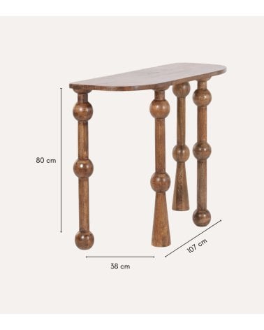Consola Bubble de Madera de Mango